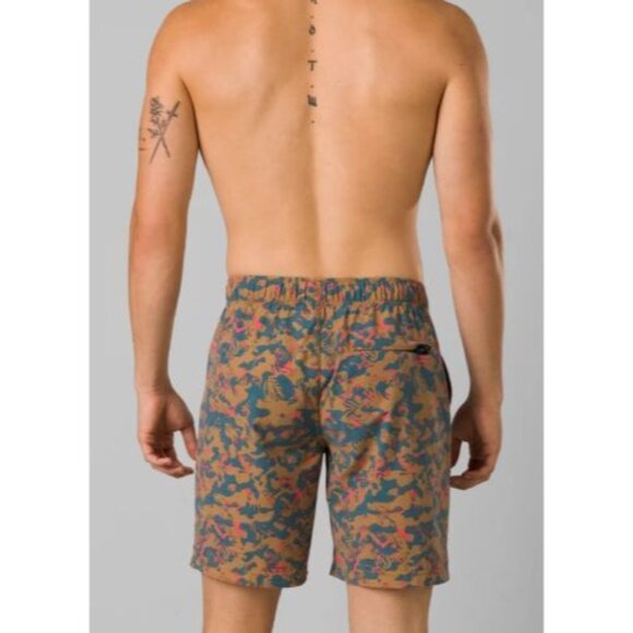 PrAna Metric E-Waist Board/Swim Short Fresca Camo Mens M/08" Stretch Standard - Picture 2 of 3